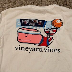 Vineyard Vines Pink Whale Basketball Tee